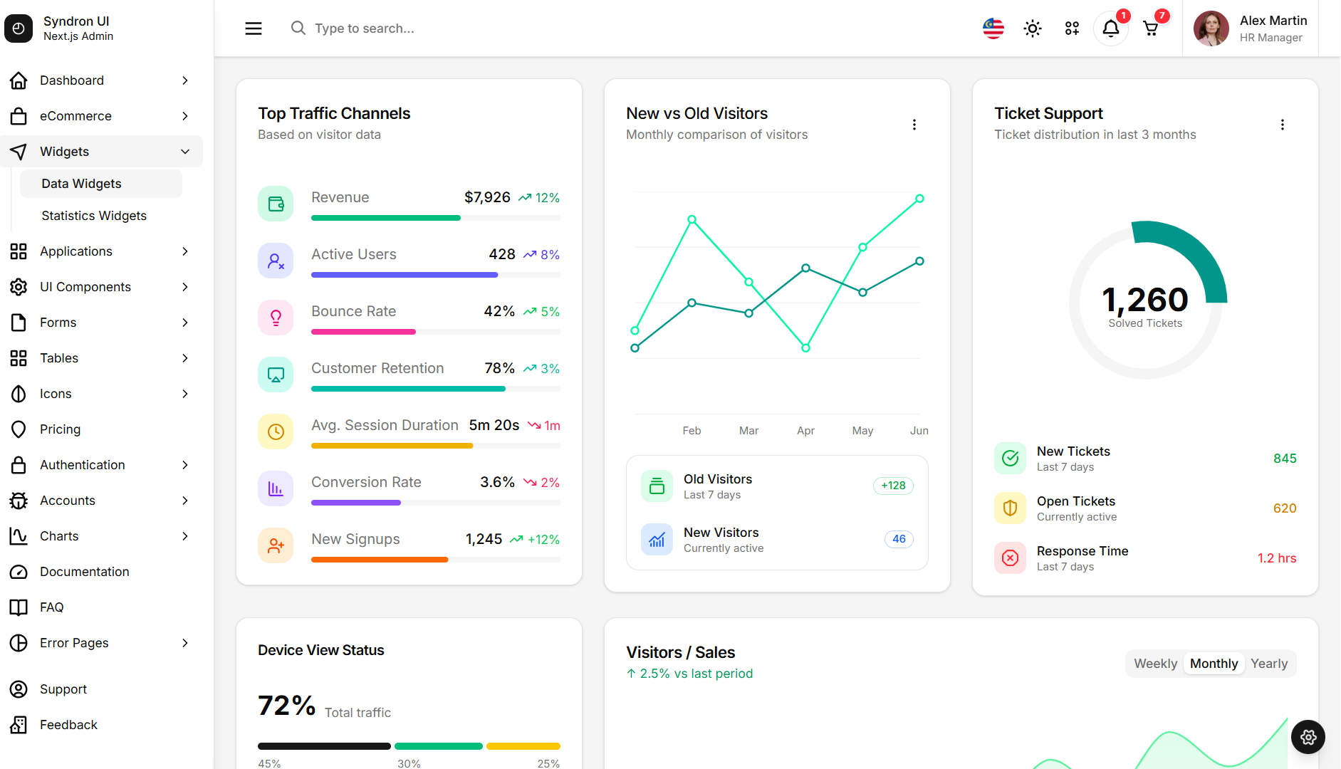 Syndron - Bootstrap 5, Tailwind CSS & Next.js Admin Dashboard Template