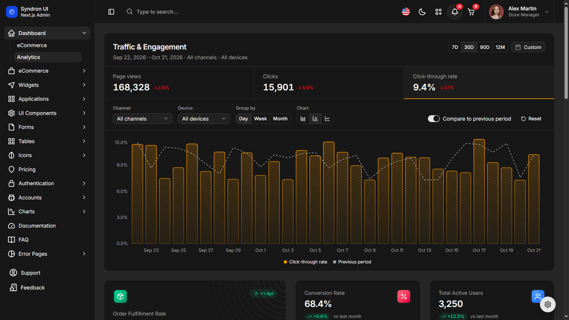 Syndron - Shadcn UI + Next.js 16 Admin Dashboard Template